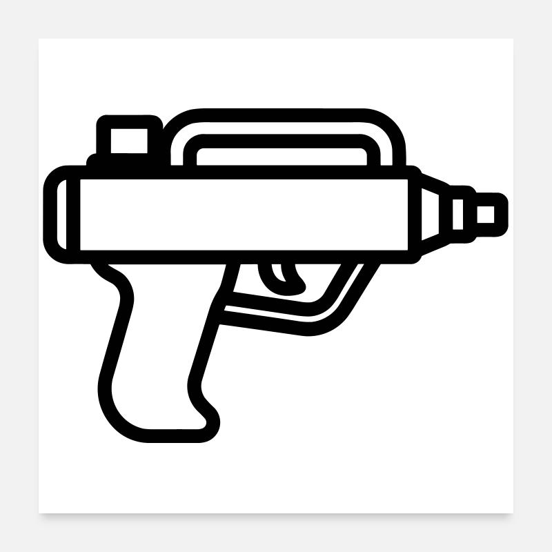 pistolet à eau Poster 60 x 60 cm
