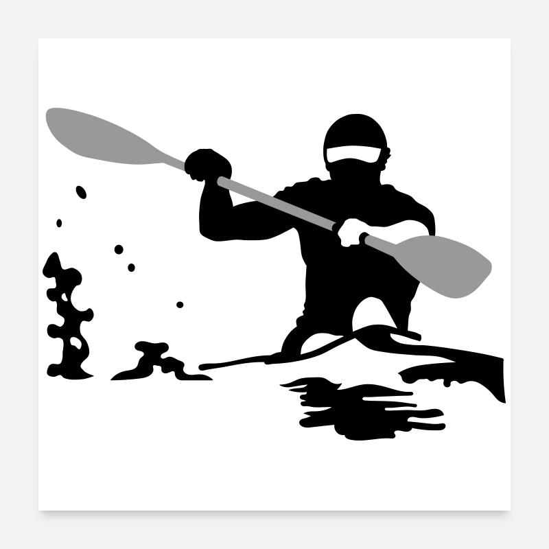Kajak Poster 60x60 cm
