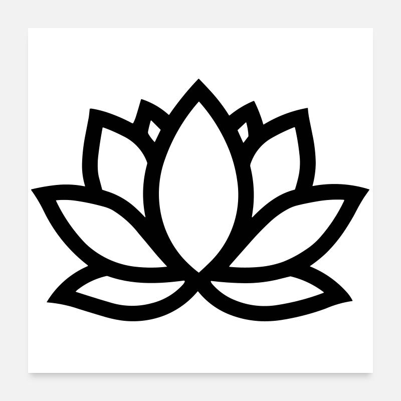 Lotus Poster 60 x 60 cm