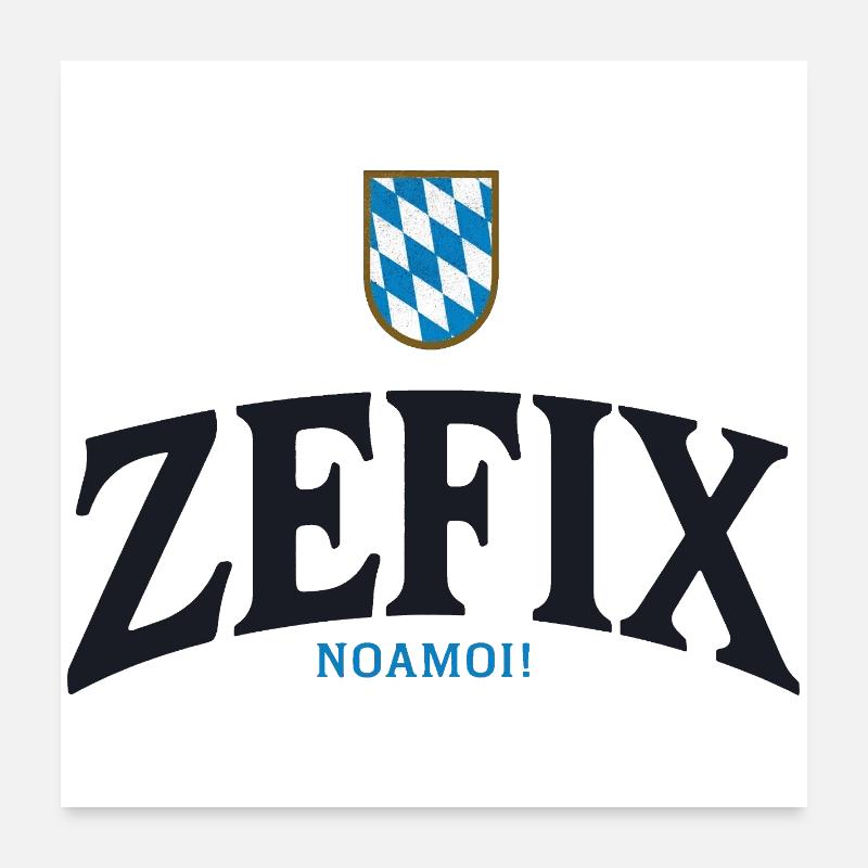 ZEFIX Bavarian Crest Poster 60x60 cm