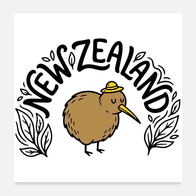 Nouvelle-Zélande Poster 60 x 60 cm