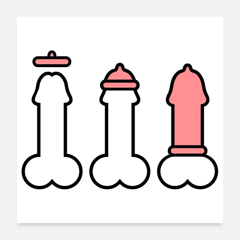 Condom 2 clr Poster 60x60 cm