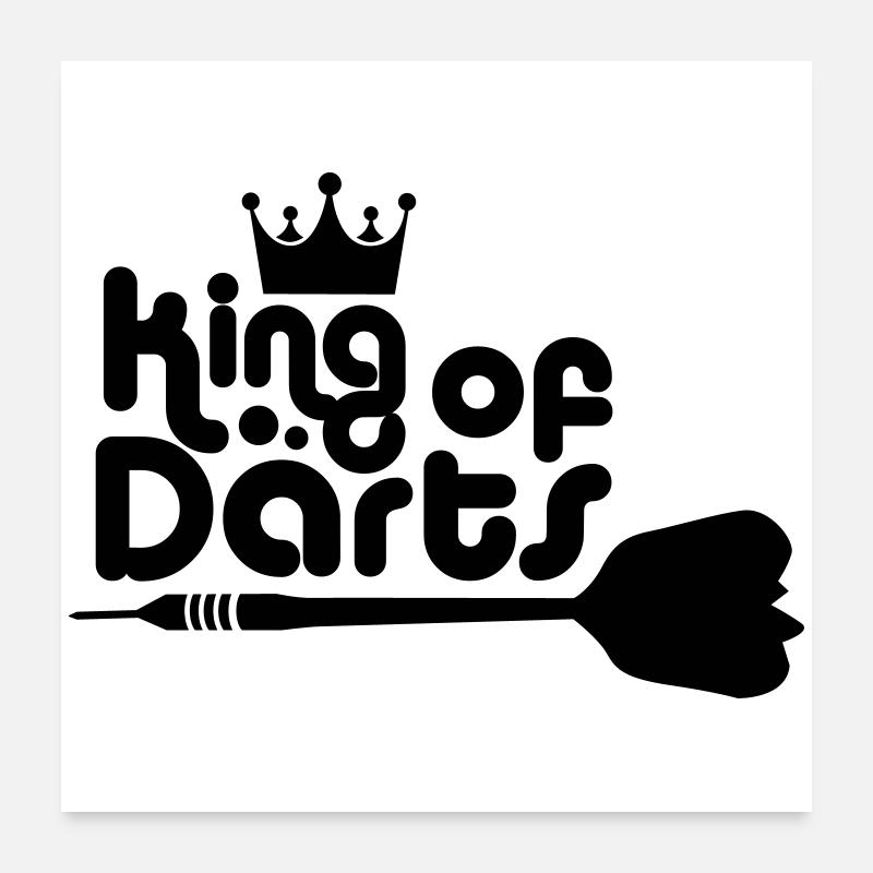Darts - Poster 60x60 cm - Weiß