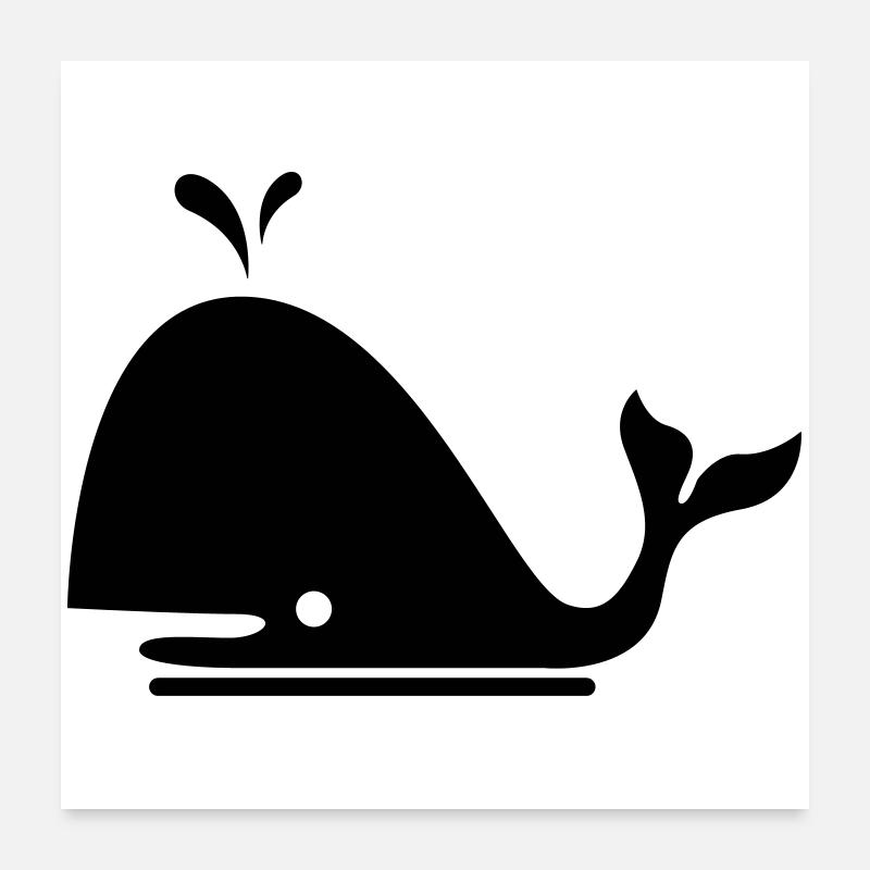baleine Poster 60 x 60 cm