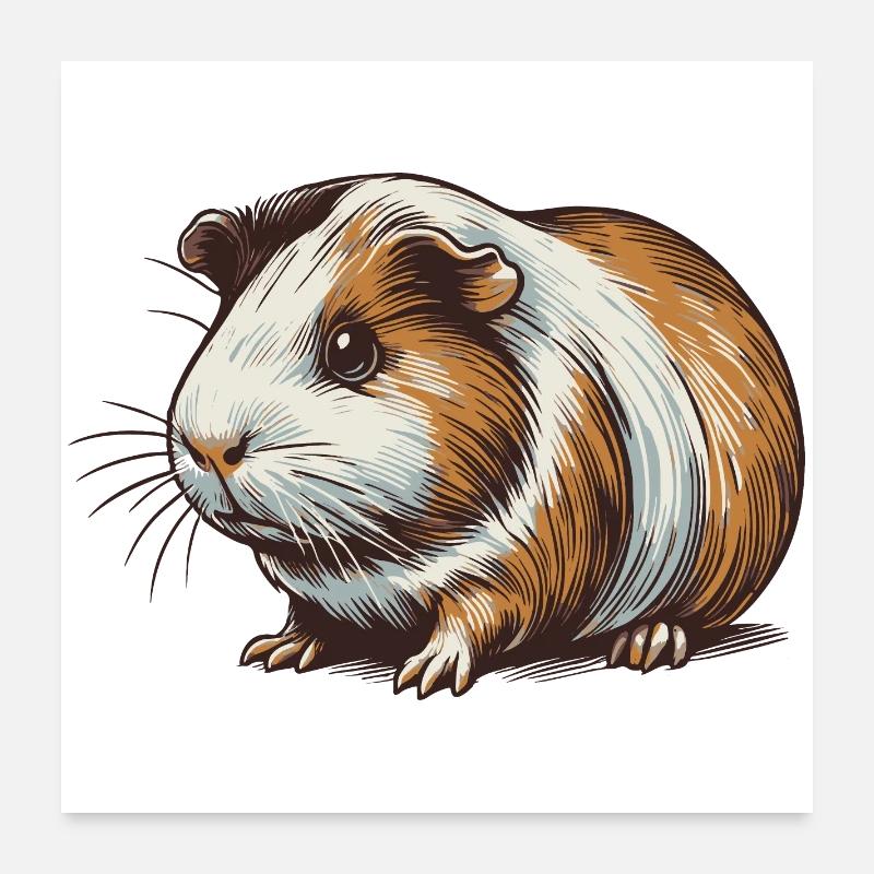 Guinea pig Poster 24" x 24" (60x60 cm)