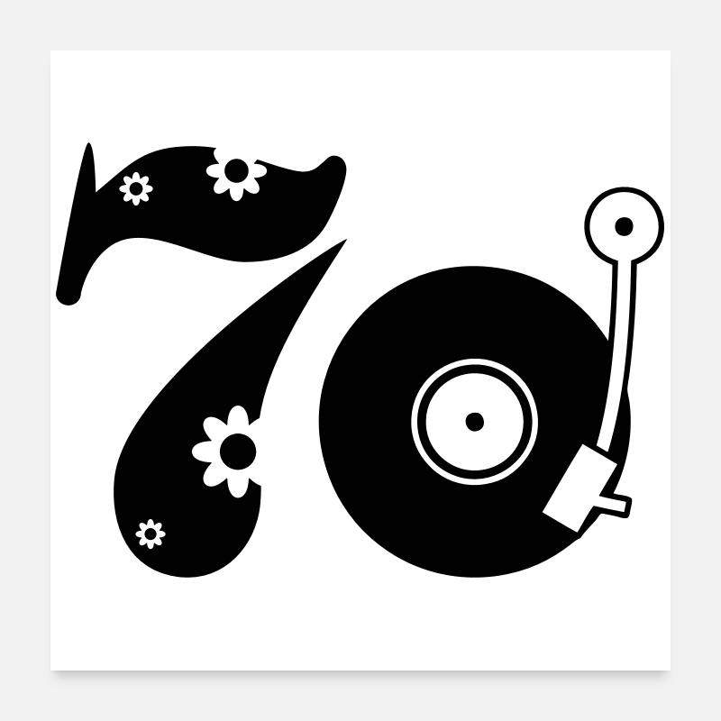 70er Siebzig Seventees Poster 60x60 cm