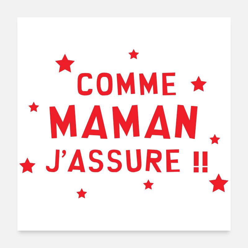 Wie Mama sichere ich! Muttertag Poster 60x60 cm