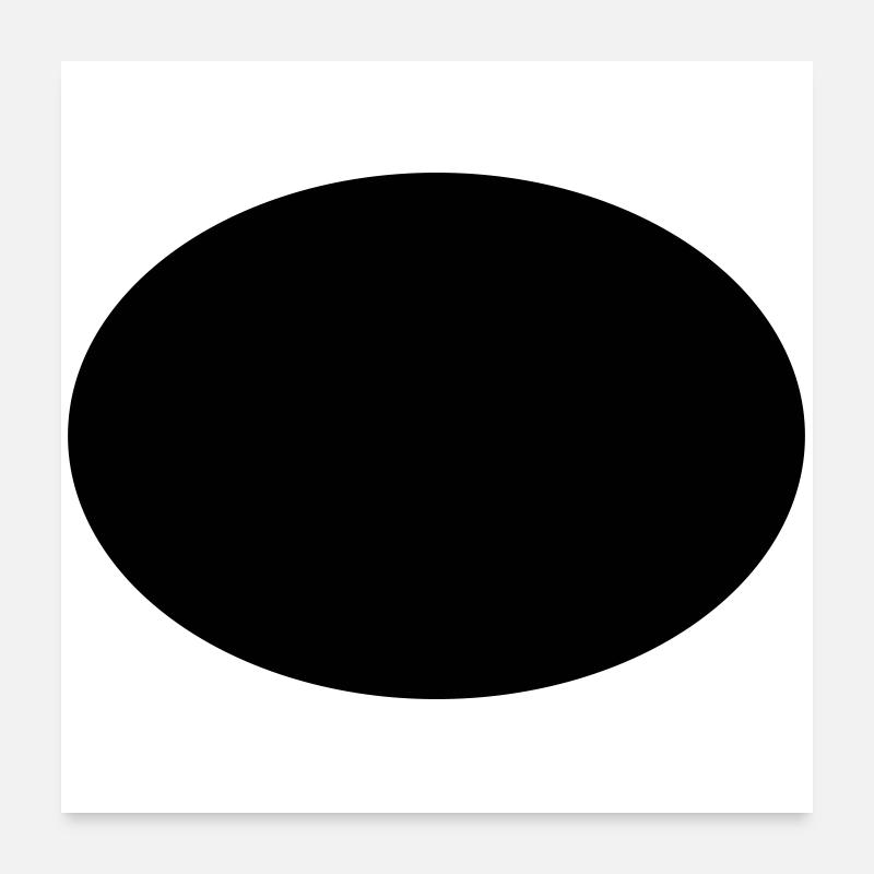 Ellipse oder Oval Poster 60x60 cm