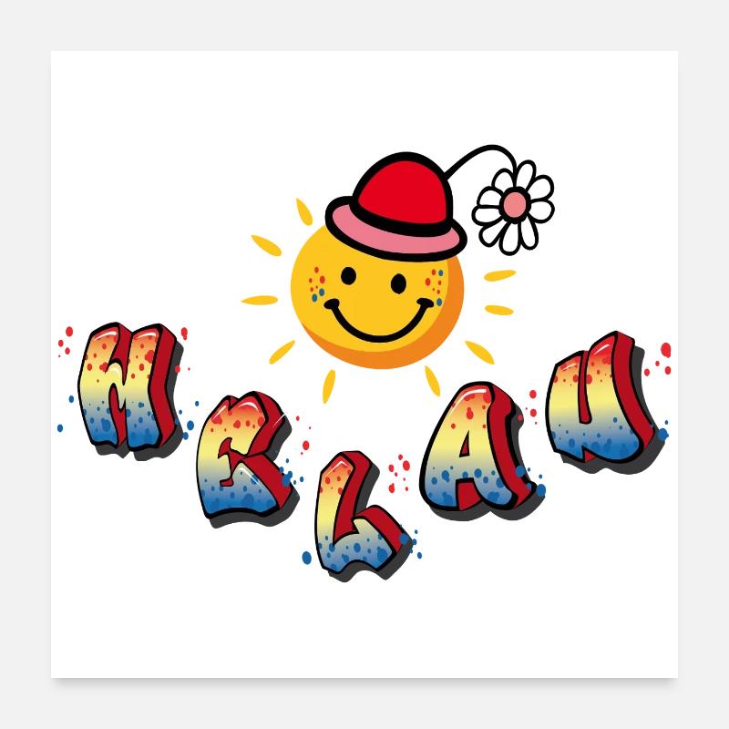 Karneval Helau Poster 60x60 cm
