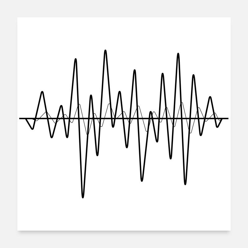 sound waves Poster 24" x 24" (60x60 cm)