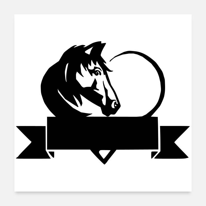 Nom du cheval Chemise Nom du cheval Cavalier Cheval Poster 60 x 60 cm