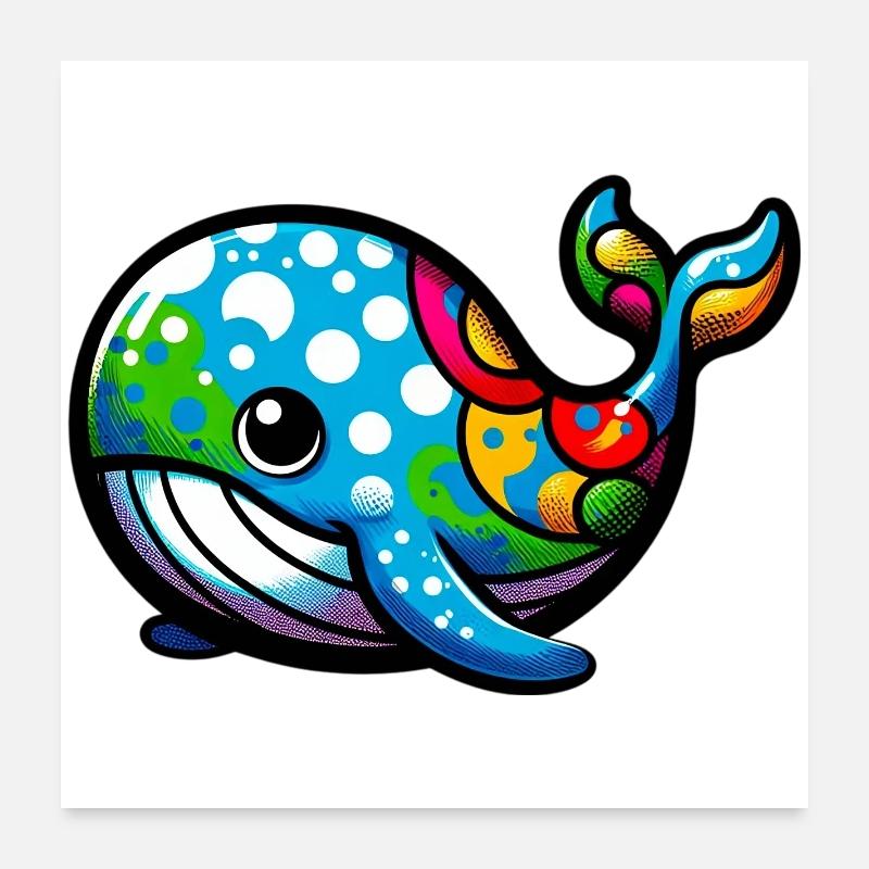 Baleine Poster 60 x 60 cm