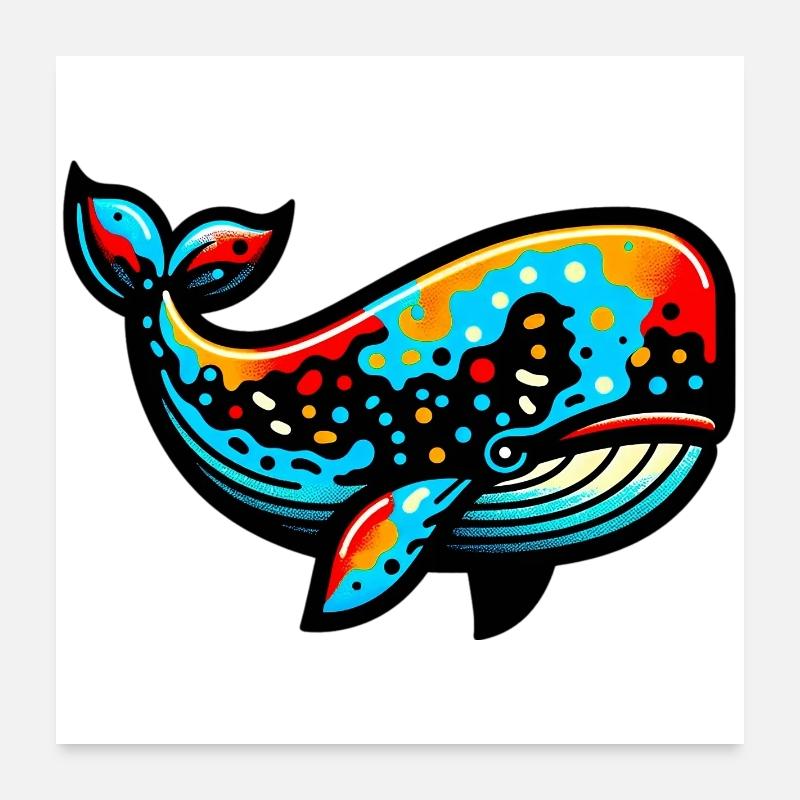 Baleine Poster 60 x 60 cm