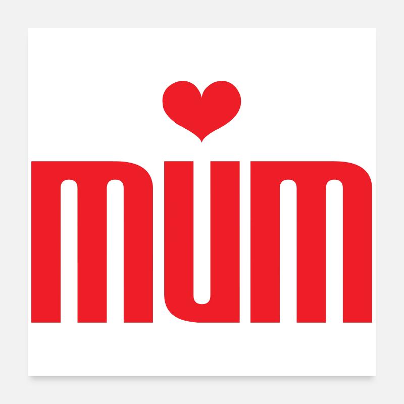 Maman d'Amour - Muttertag Poster 60x60 cm
