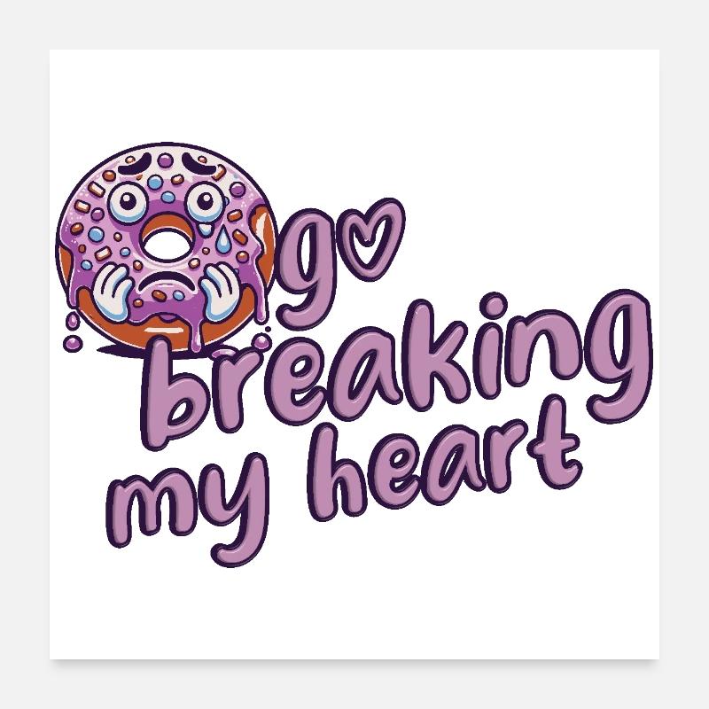 Donut - Poster 60x60 cm - Weiß