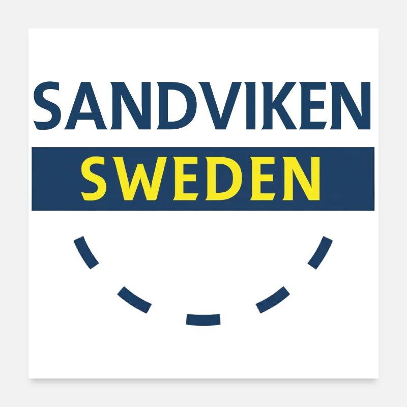 Emblème de Sandviken Suède Poster 60 x 60 cm