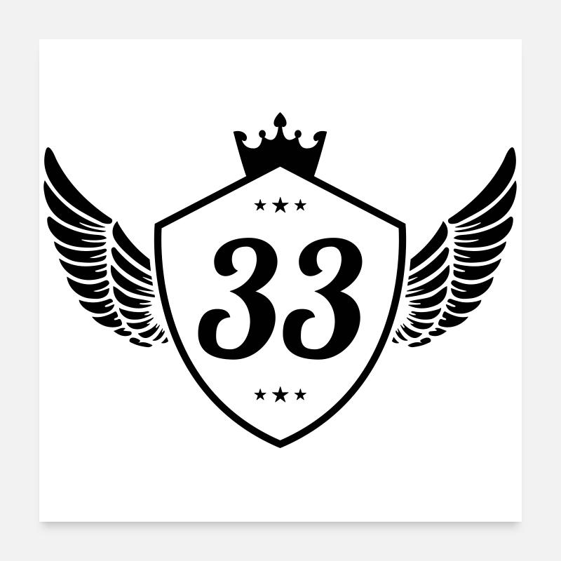33 Blason Poster 60 x 60 cm