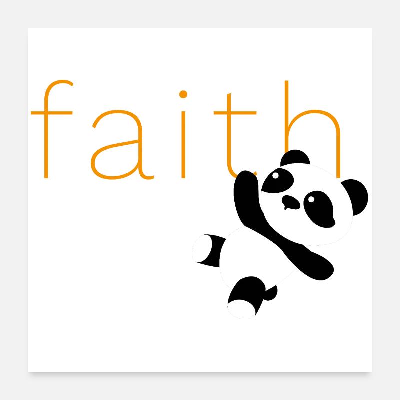 Foi Panda Poster 60 x 60 cm