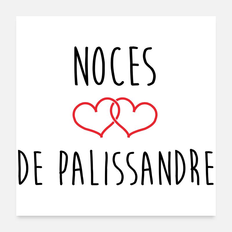 Noces de Palissandre 65 Ans Union Poster 60 x 60 cm