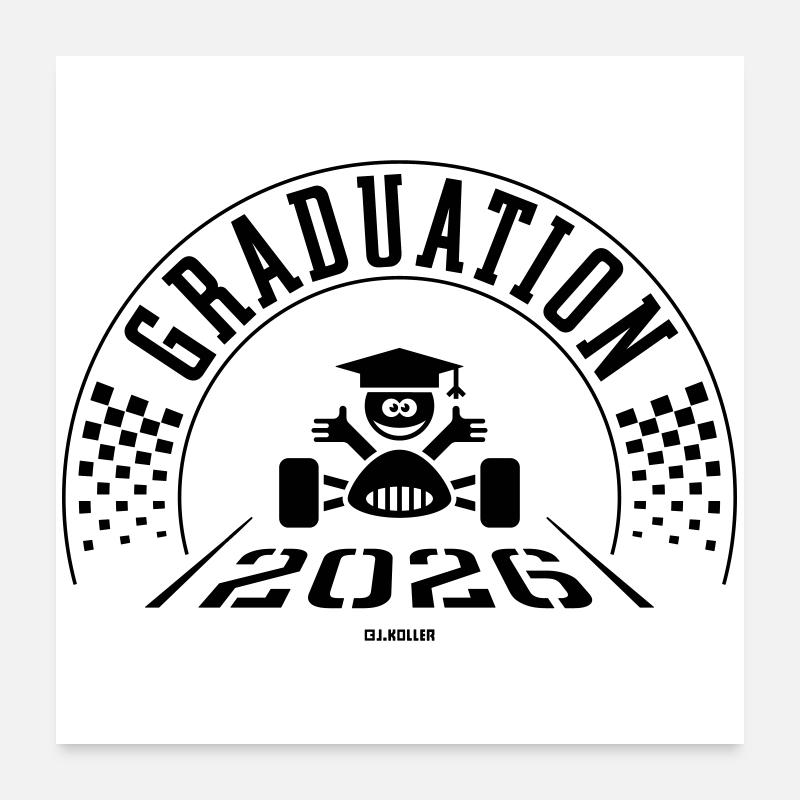 Graduation 2026 - School Is Out - Finish Line - B Poster 24" x 24" (60x60 cm)