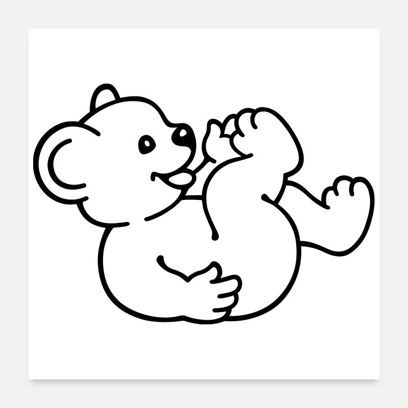little bear (rd) Poster 60 x 60 cm