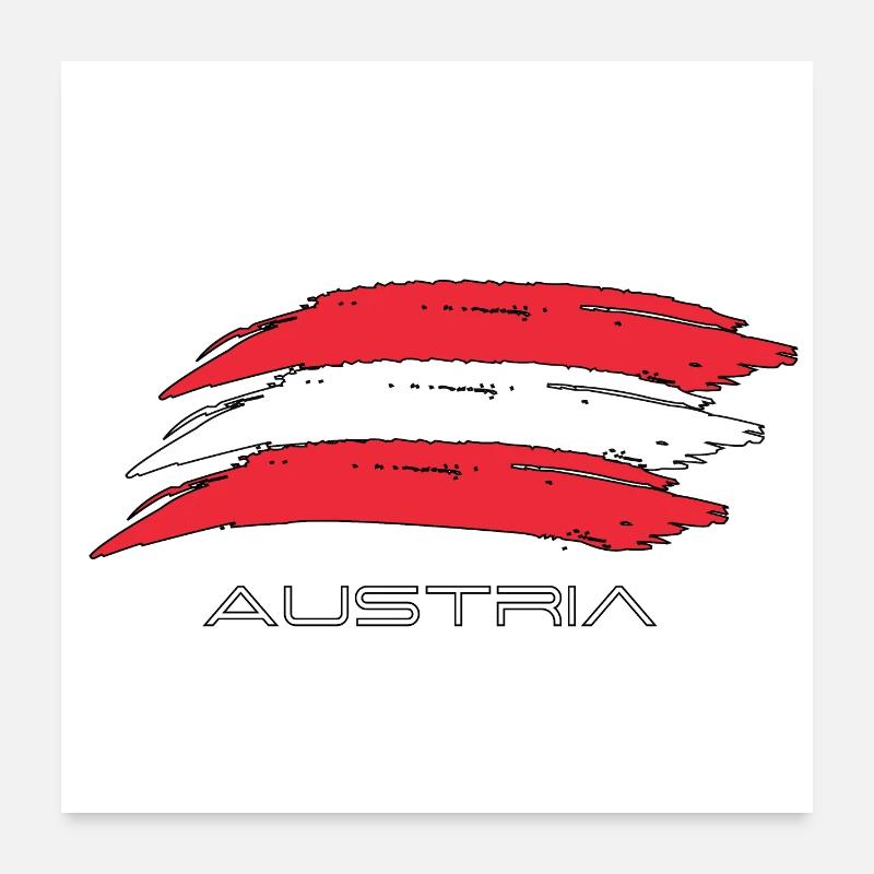 Autriche Poster 60 x 60 cm