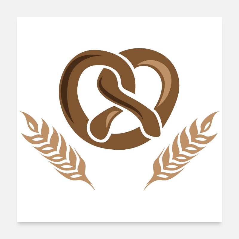 grain baker bakery symbol wheat icon vector Poster 24" x 24" (60x60 cm)