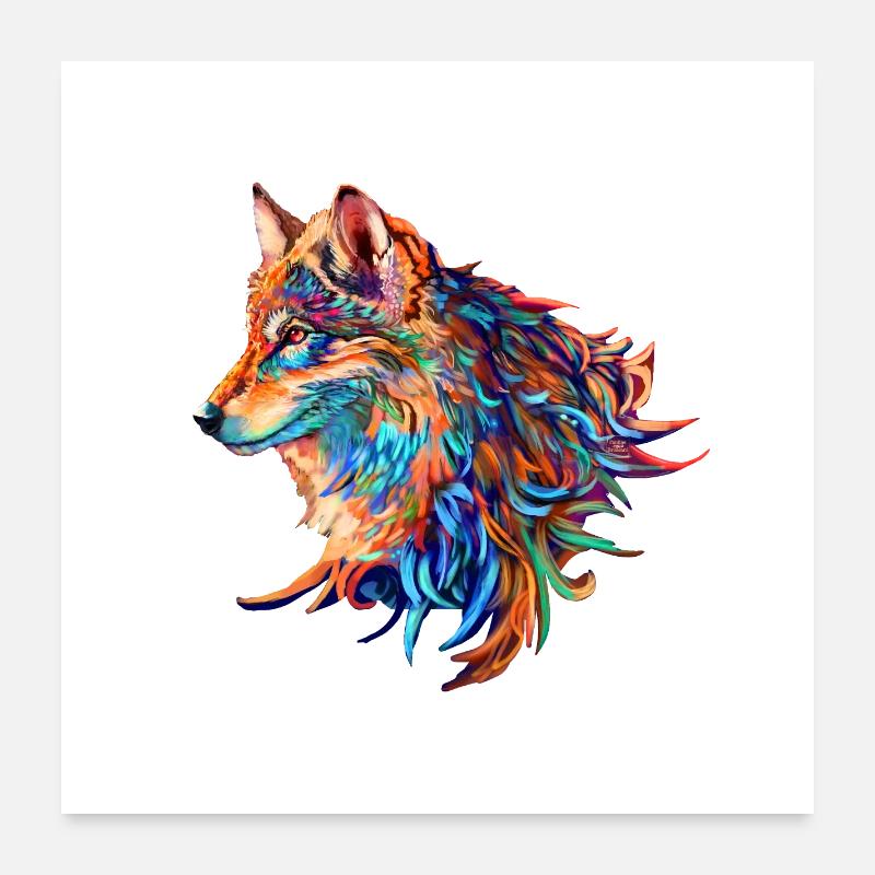 Loup Poster 60 x 60 cm