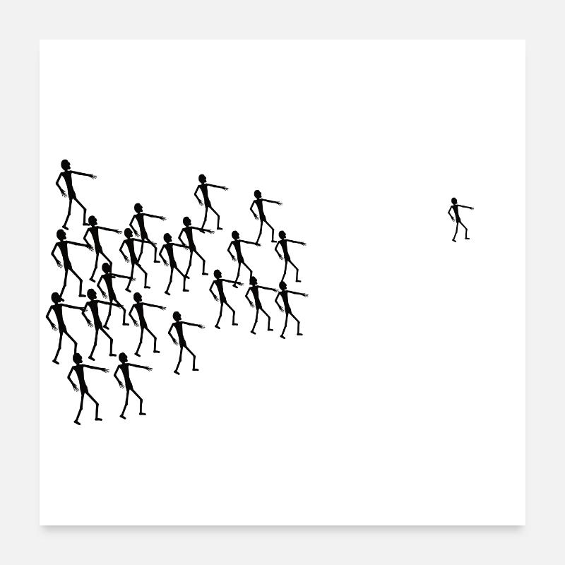 Poursuite Poster 60 x 60 cm