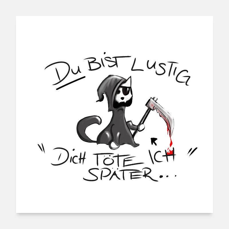 Schattenhafter Grim Reaper mit Sensenmotiv Poster 60x60 cm