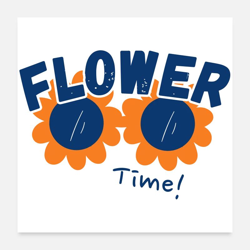 Lass die Blumen sprechen Poster 60x60 cm