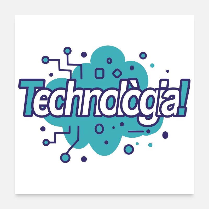 Technologie - Poster 60 x 60 cm - blanc