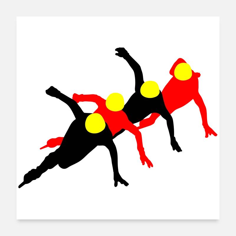 Piste courte Poster 60 x 60 cm