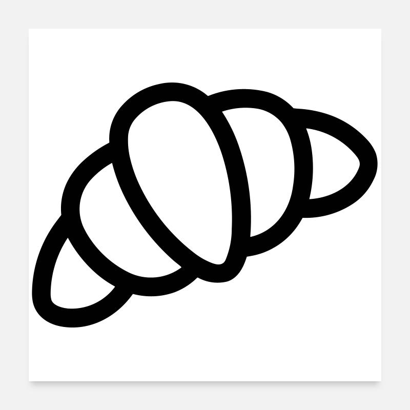 croissant Poster 60 x 60 cm