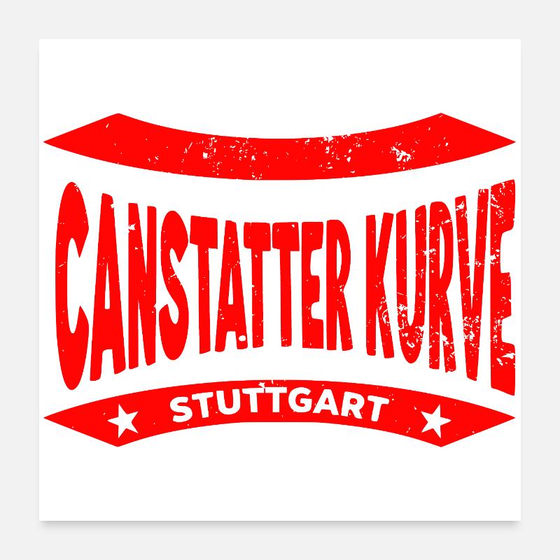 Sweat à capuche Cannstatter Kurve – Stuttgart Fanpower Poster 60 x 60 cm