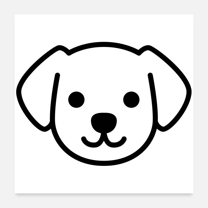 Face de chiot Poster 60 x 60 cm