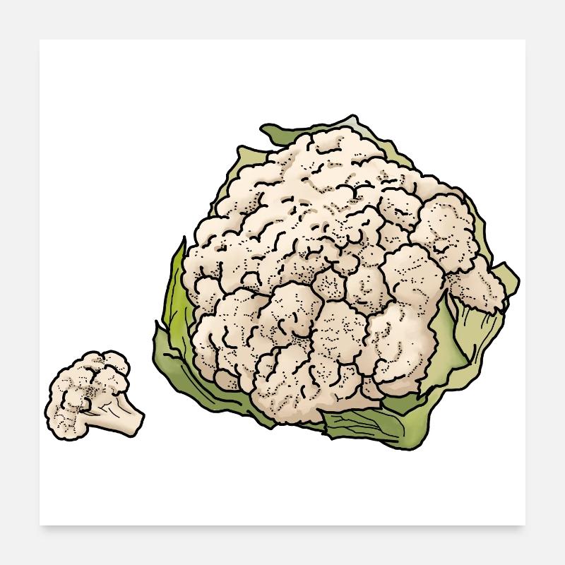 Blumenkohl Poster 60x60 cm