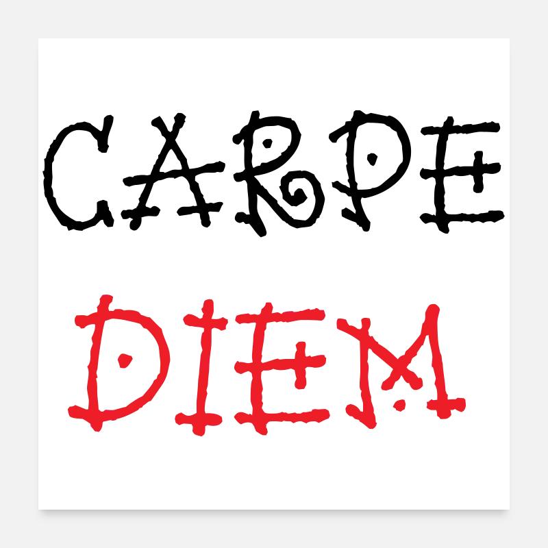 Carpe Diem – Epikureer Poster 60x60 cm
