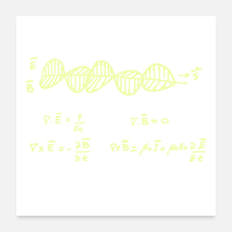 Maxwells Gleichungen Poster 60x60 cm