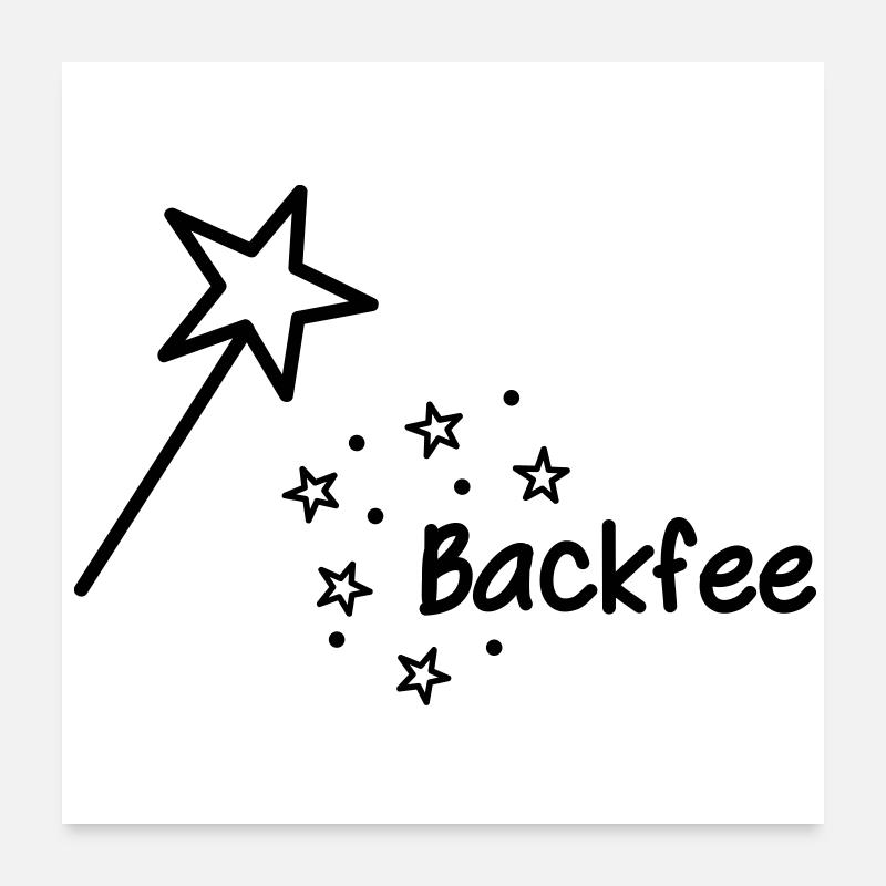 Backfee - Freude am Backen - Poster 60x60 cm - Weiß