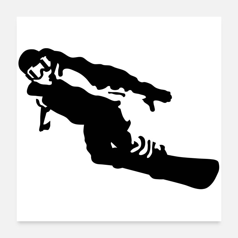 snowboarder Poster 60 x 60 cm