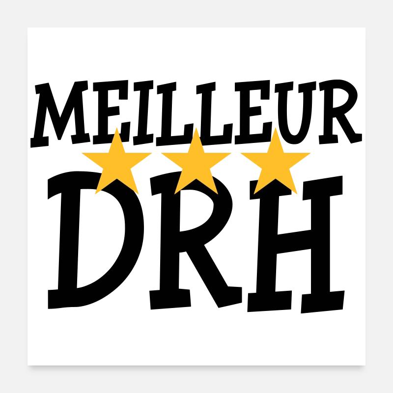 Meilleur DRH Poster 60 x 60 cm