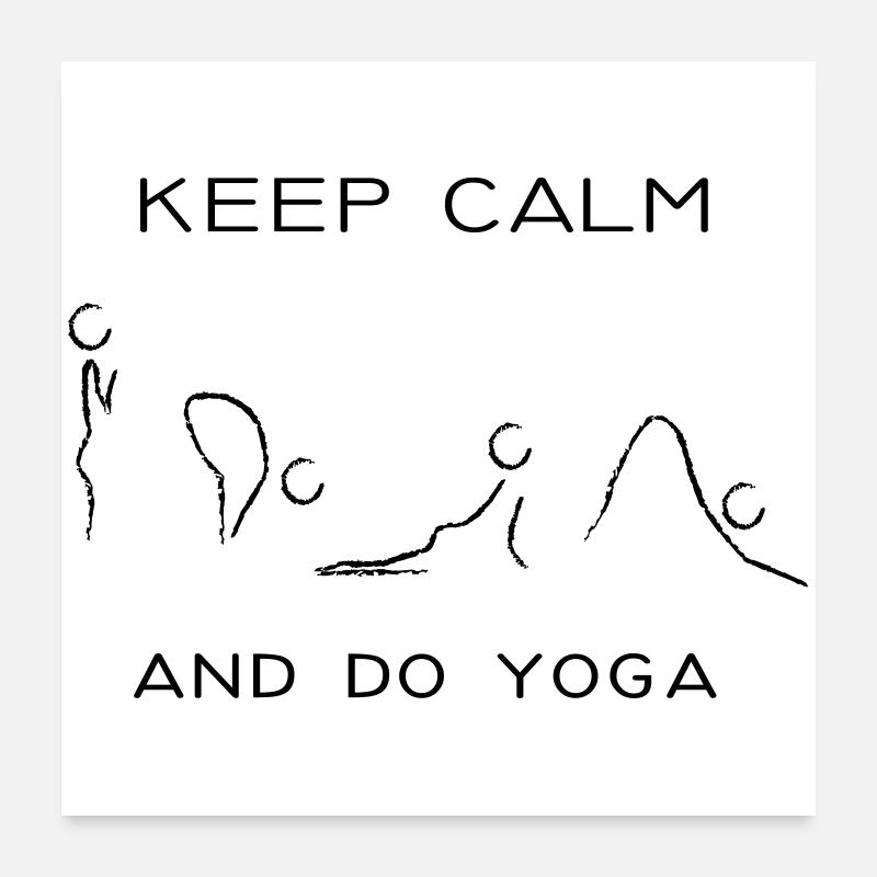 keep calm and do yoga Poster 60 x 60 cm