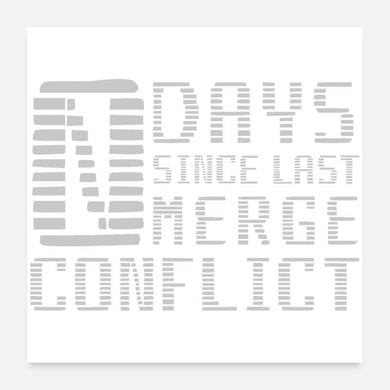 Merge Conflict Software Developer Entwickler geek Poster 60x60 cm