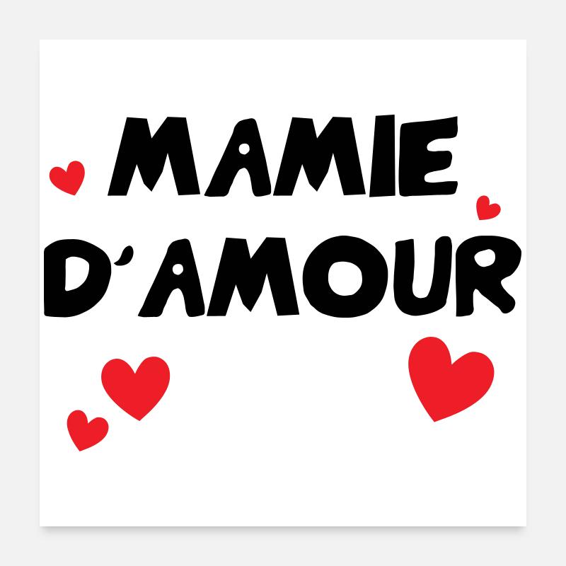 Oma der Liebe Poster 60x60 cm