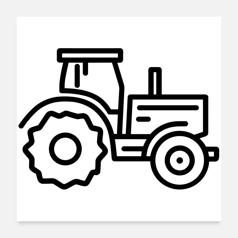 tracteur Poster 60 x 60 cm