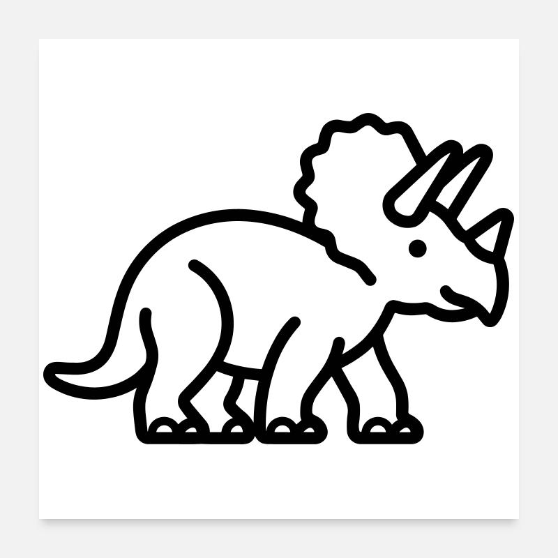 triceratops Poster 60 x 60 cm