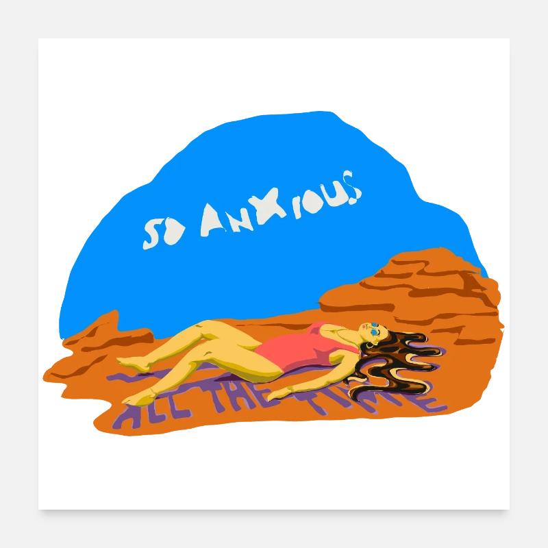 Angst Poster 60x60 cm