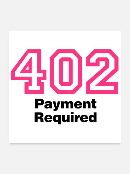 Error 402 | Fehler | Errormessage - Poster 60 x 60 cm - blanc - Devant