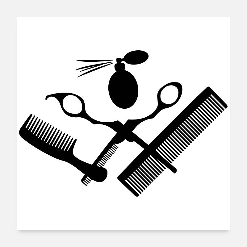 For hair salon with scissors Poster 24" x 24" (60x60 cm)
